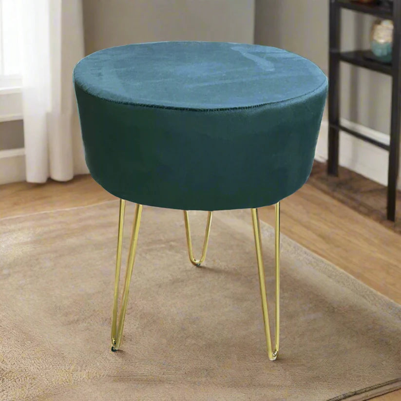 Metallic Stool with Extra Soft Cushioning - Enhance any room with its luxurious presence!