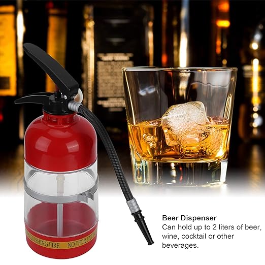 Fire Extinguisher Cocktail Shaker- Beer Dispenser Machine Bar Tool for Home Party Tool Red