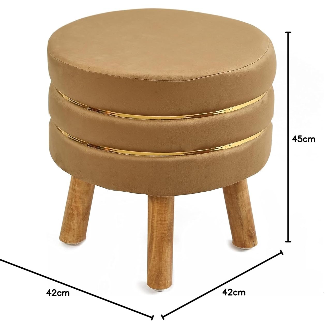 Pouffe for Office, Home Decoration & Dressing Table, 16x16x18 Inch