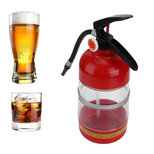 Fire Extinguisher Cocktail Shaker- Beer Dispenser Machine Bar Tool for Home Party Tool Red