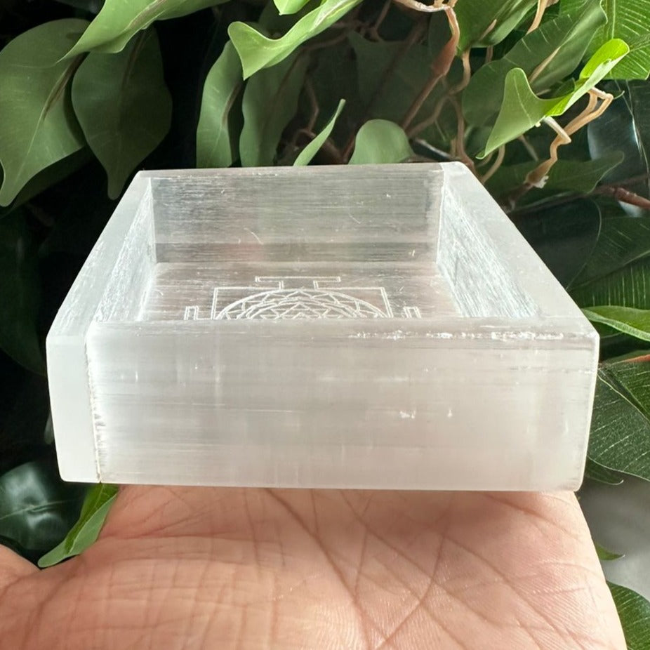 Selenite Charging Tray – Crystal Cleansing & Charging – Reiki Healing Crystal Aura Chakra