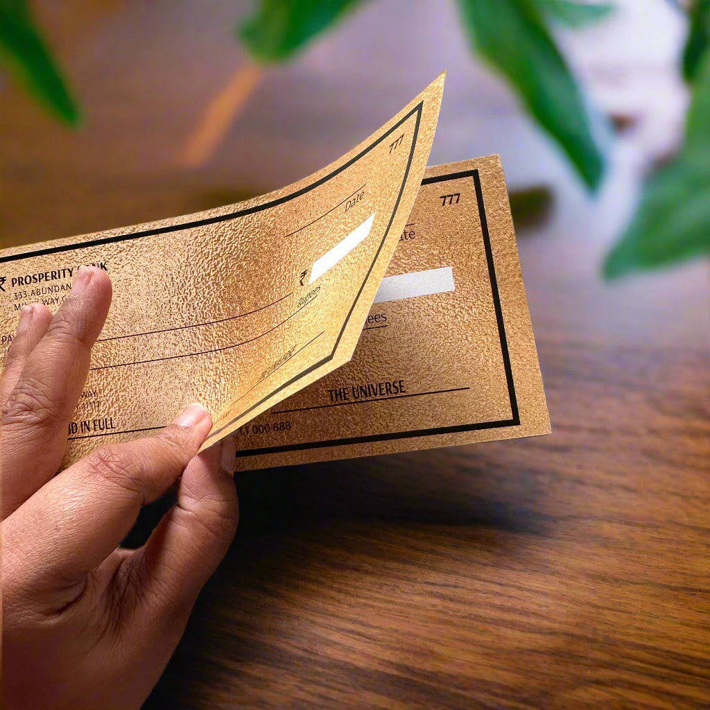 Abundance Cheque Book-Law Of Attraction, Money Manifestation Checks for Vision Board