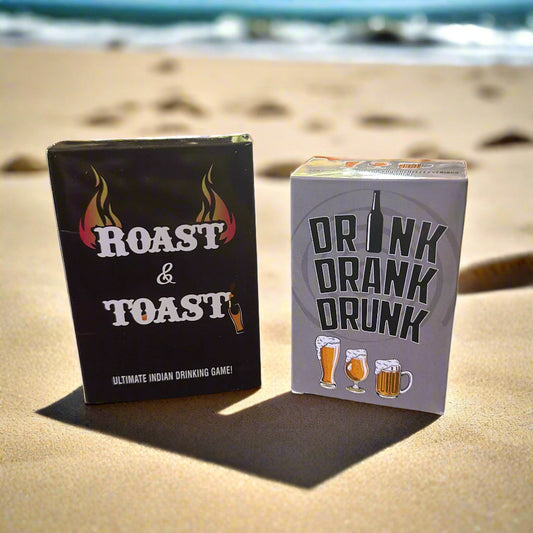 Tipsy Time Drinking Games Set – Drink Drank Drunk & Roast & Toast for Ultimate Party Fun