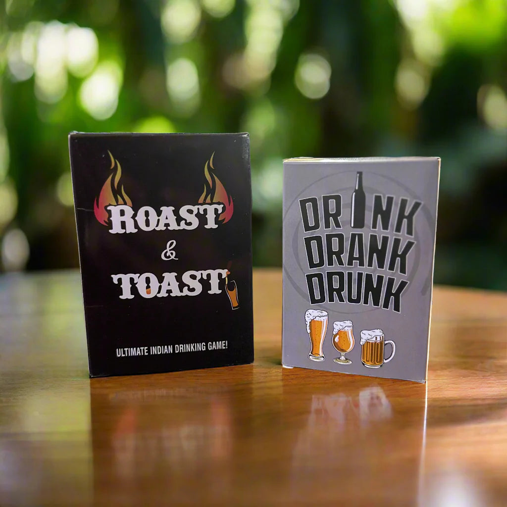 Tipsy Time Drinking Games Set – Drink Drank Drunk & Roast & Toast for Ultimate Party Fun