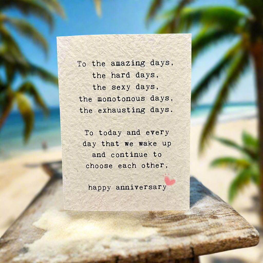 💌 Anniversary Greeting Card – 8x6 Inches