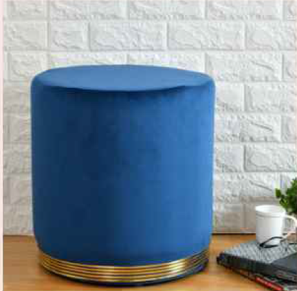 Sitting Stool for Living Room, Mudda Puffy Wooden Ottoman Stools, Pouffe Footstool, Pouf for Office Home Decoration & Dressing Table, 16x16x18 Inch