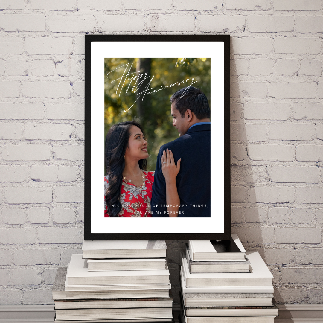 Personalized Anniversary Photo Frame – Romantic Wall Art