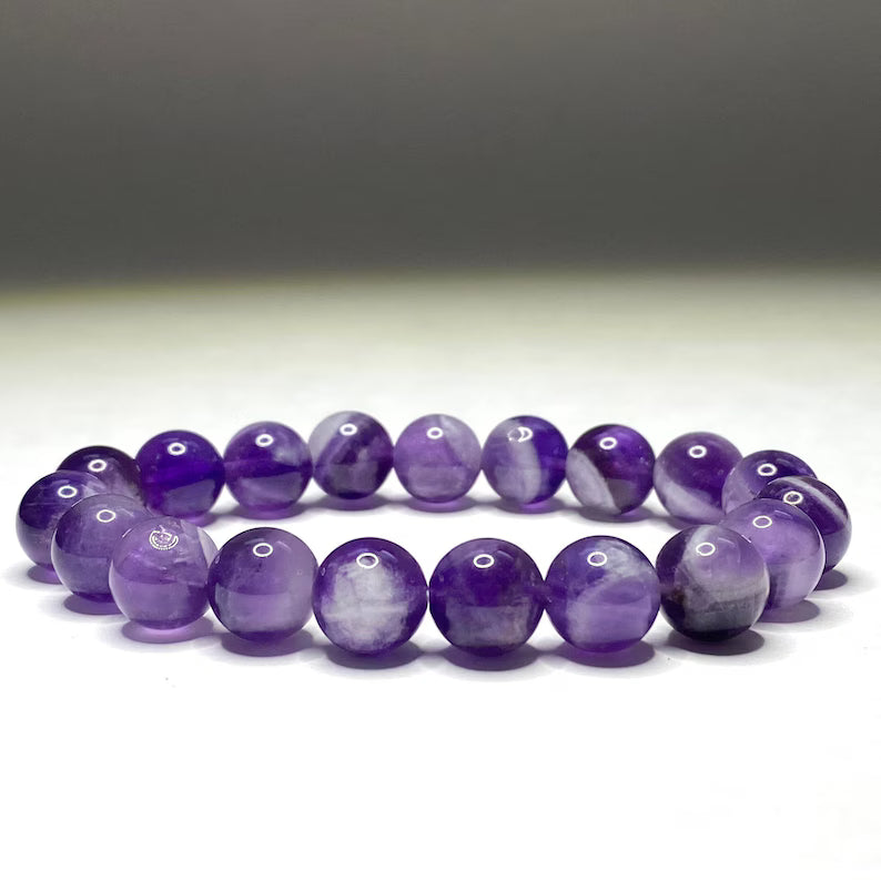 100% Natural Amethyst Stone Bracelet - For Calmness & Spiritual Growth