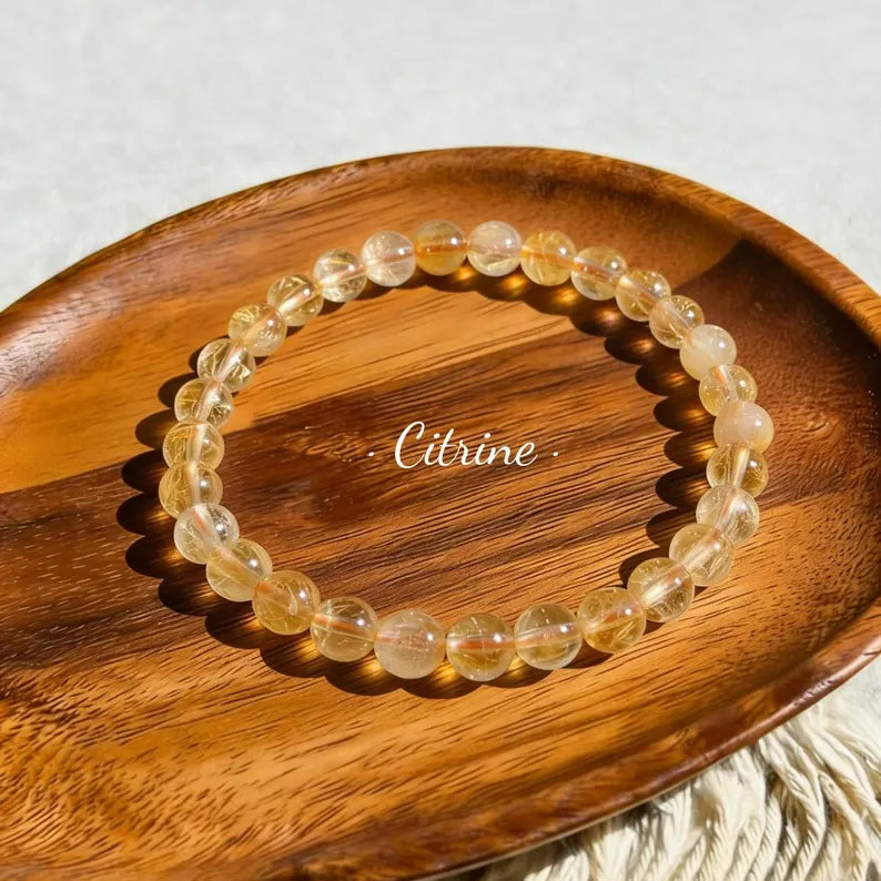 Premium Citrine Bracelet – Solar Plexus Chakra Crystal