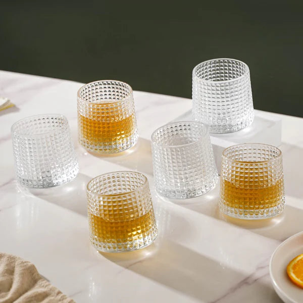 Rotating Drinking Glass Set Of 6