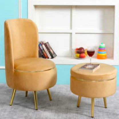 Comfort Duo- Luxurious & chic combination of a chair and ottoman!