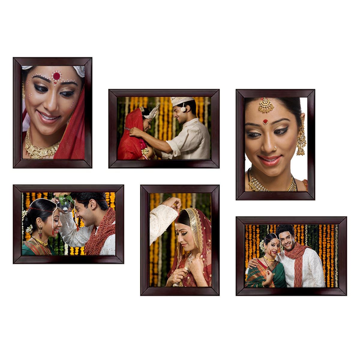 Personalise Wooden Photo Frame - Set of 6