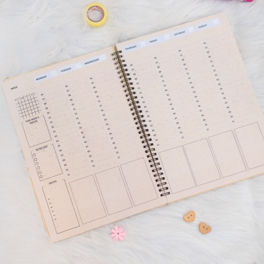 Weekly/Hourly Productivity Journal – Time Management Planner for Goal Tracking