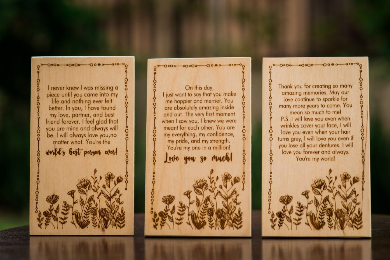 Love Wooden Cards