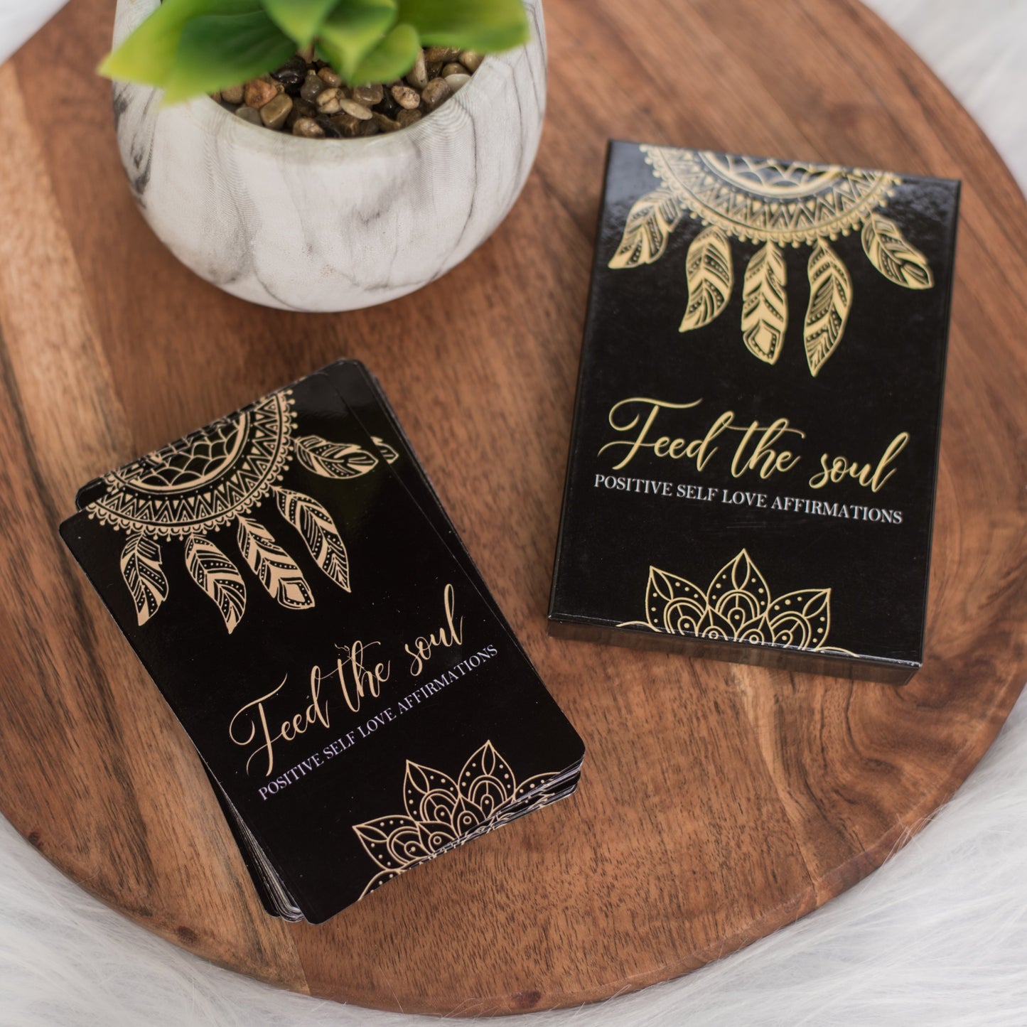 Feed the Soul - Positive Self-Love Affirmations Deck for Mindfulness & Inner Peace