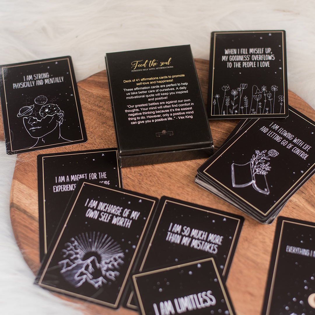 Feed the Soul - Positive Self-Love Affirmations Deck for Mindfulness & Inner Peace