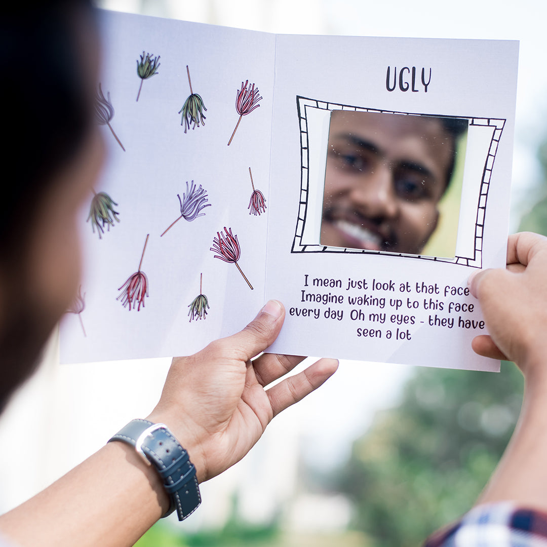 There'S Only One Word For You Mirror Greeting Card โ Funny & Sarcastic Card for Friends, Siblings, and Partners