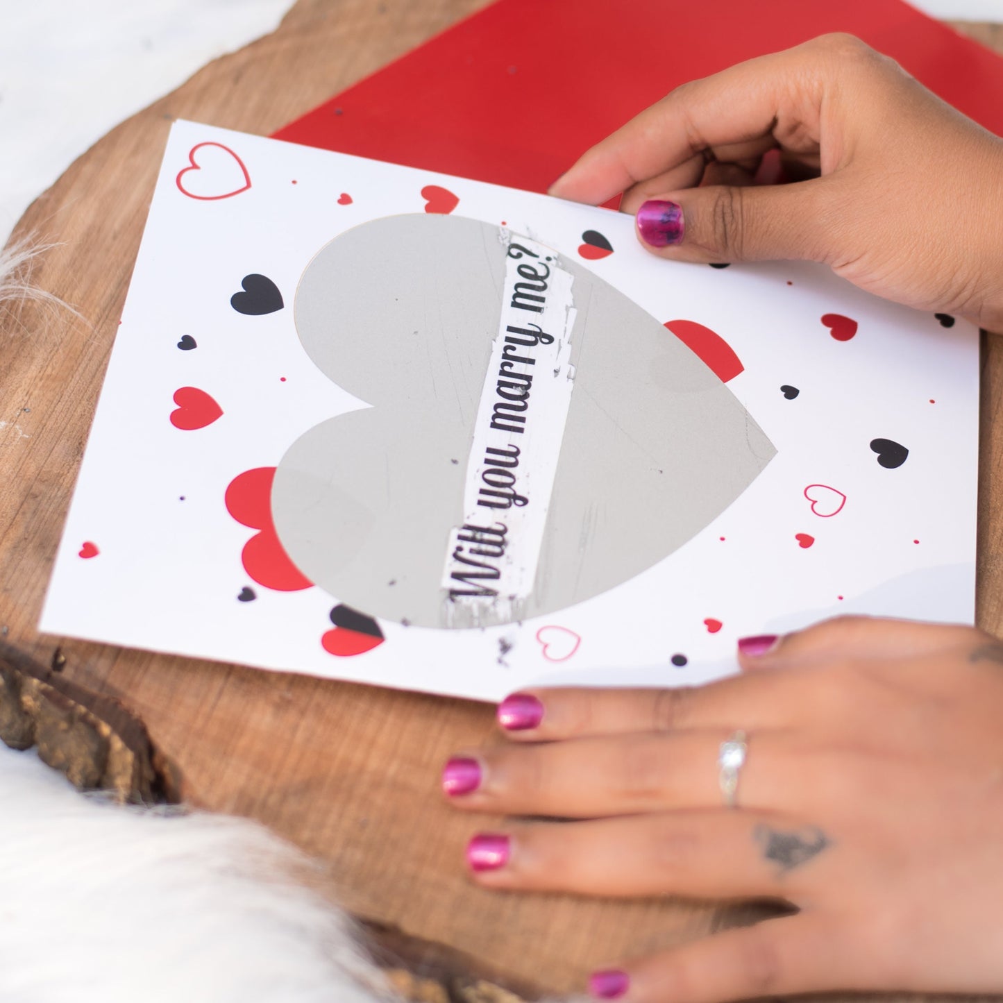 Will You Marry Me? – Romantic Scratch-Off Proposal Card (8x6 inches)