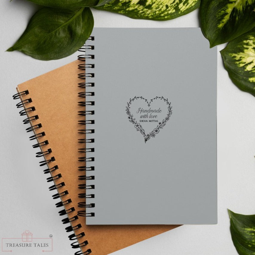 Personalized "Handmade with Love" Rubber Stamp – Custom Floral Heart Wooden Stamp