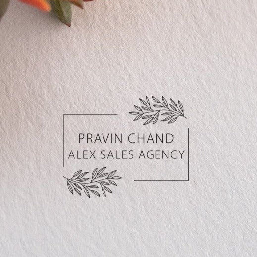 Custom Business Rubber Stamp – Personalized Wooden Stamp for Office & Branding