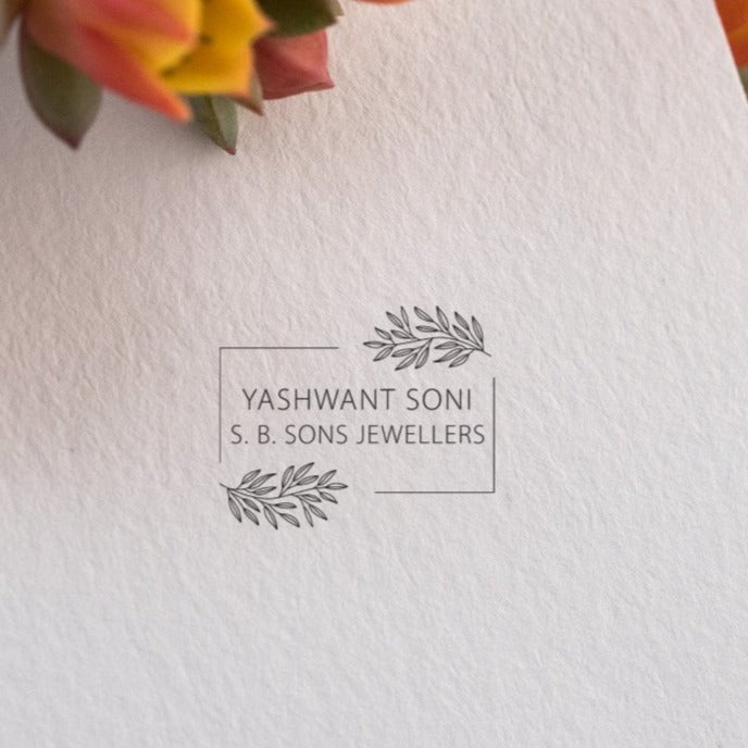 Custom Business Rubber Stamp – Personalized Wooden Stamp for Office & Branding