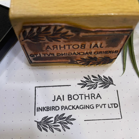 Custom Business Rubber Stamp – Personalized Wooden Stamp for Office & Branding