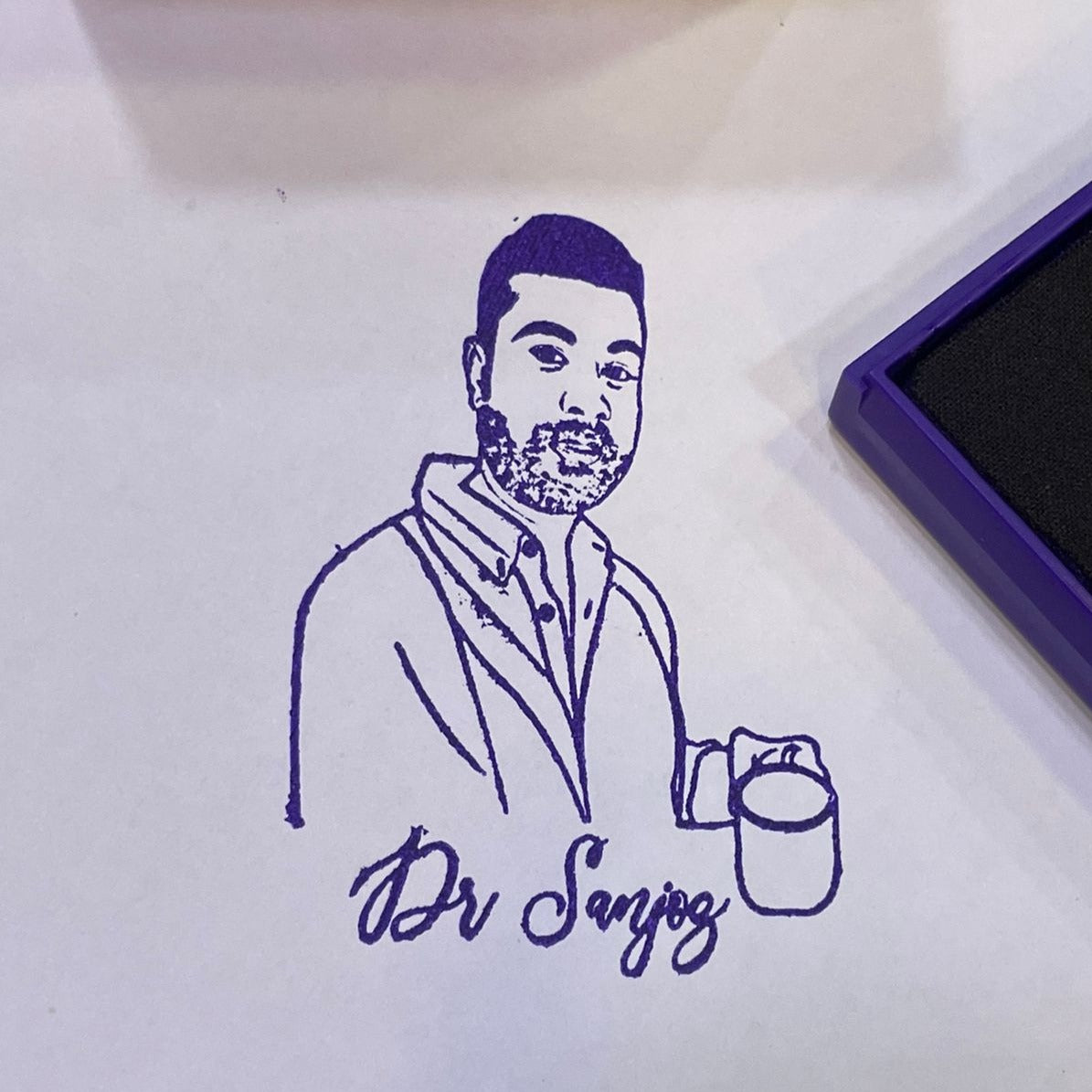 Personalized Portrait Rubber Stamp – Custom Photo Stamp for Gifts & Celebrations