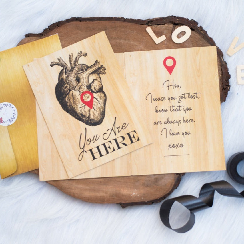 You Are Here – Romantic Greeting Card for Your Loved One