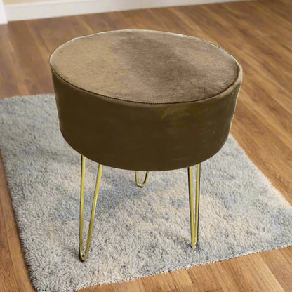 Metallic Stool with Extra Soft Cushioning - Enhance any room with its luxurious presence!