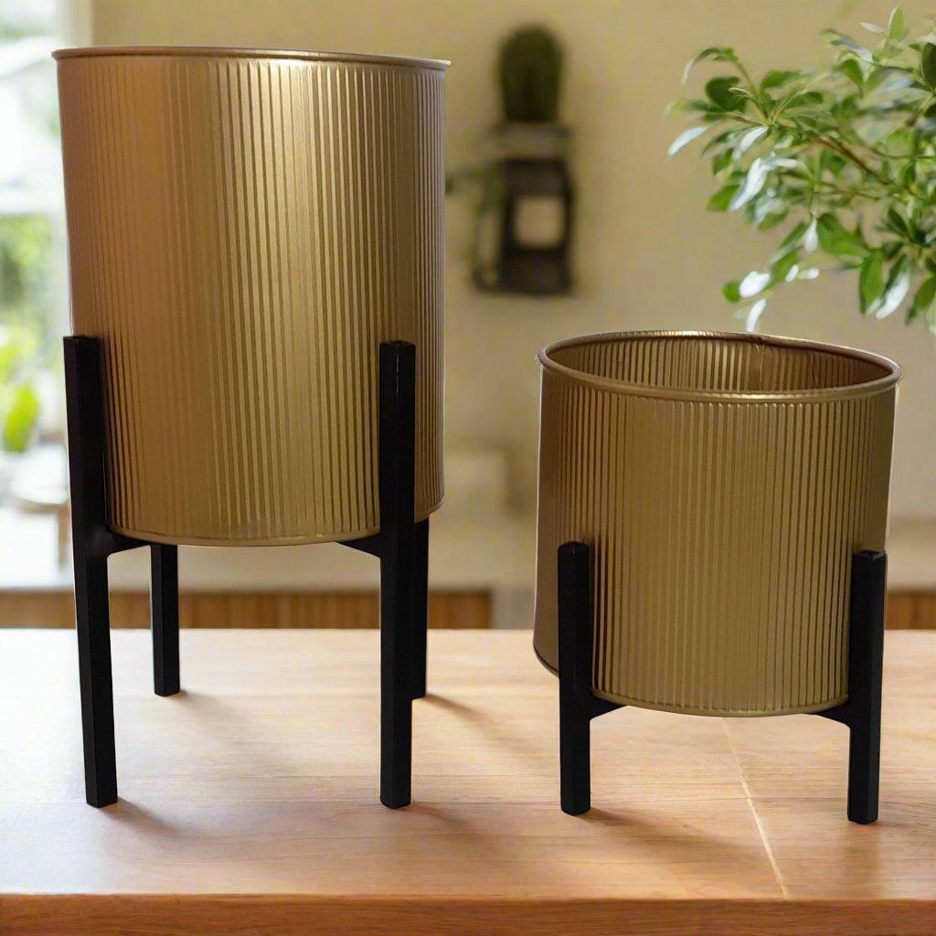 Liner Planter with Stand - Set of 2