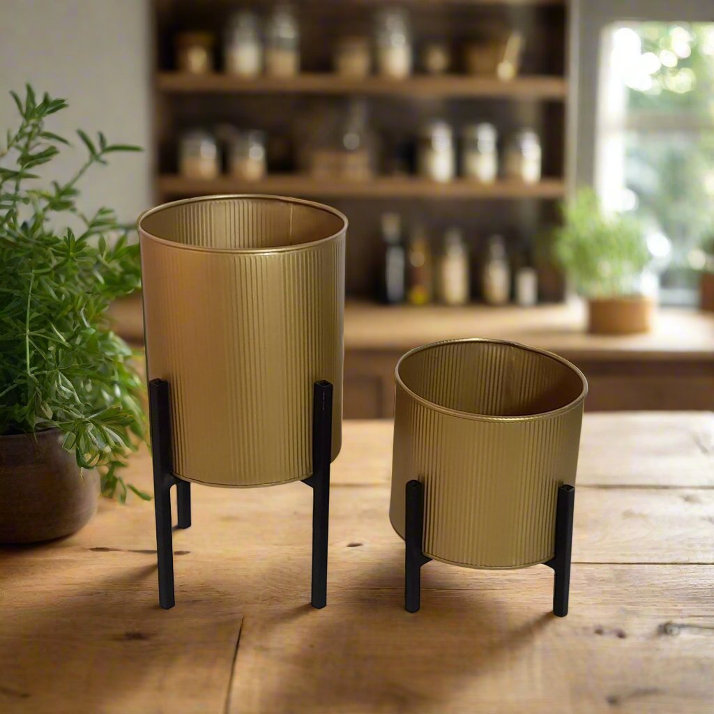 Liner Planter with Stand - Set of 2