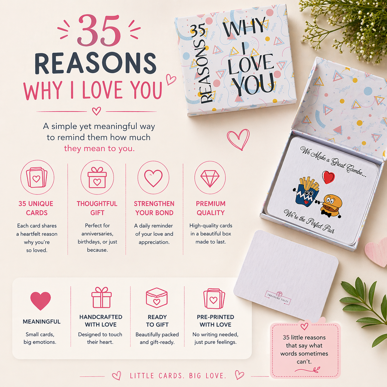 35 Reasons Why I Love You – Romantic Cards for Couples