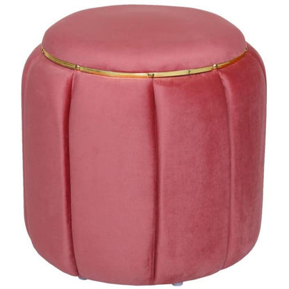 Set of 2 Cushioned Pouffe Ottoman Sitting Stool for Living Room, Office Home Decor(18x18x17 Inch)