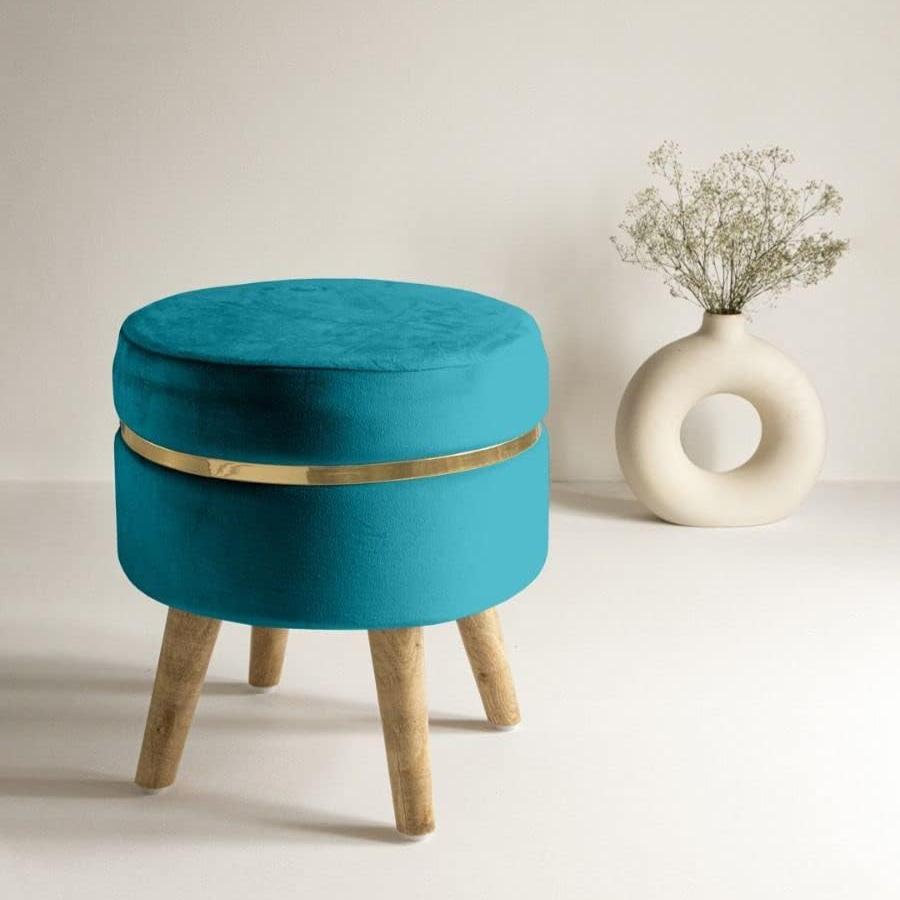 Ring Stool- Set of 2 Ottoman Pouffes Seating Stool for Living Room 16 X 16 X 17 Inches