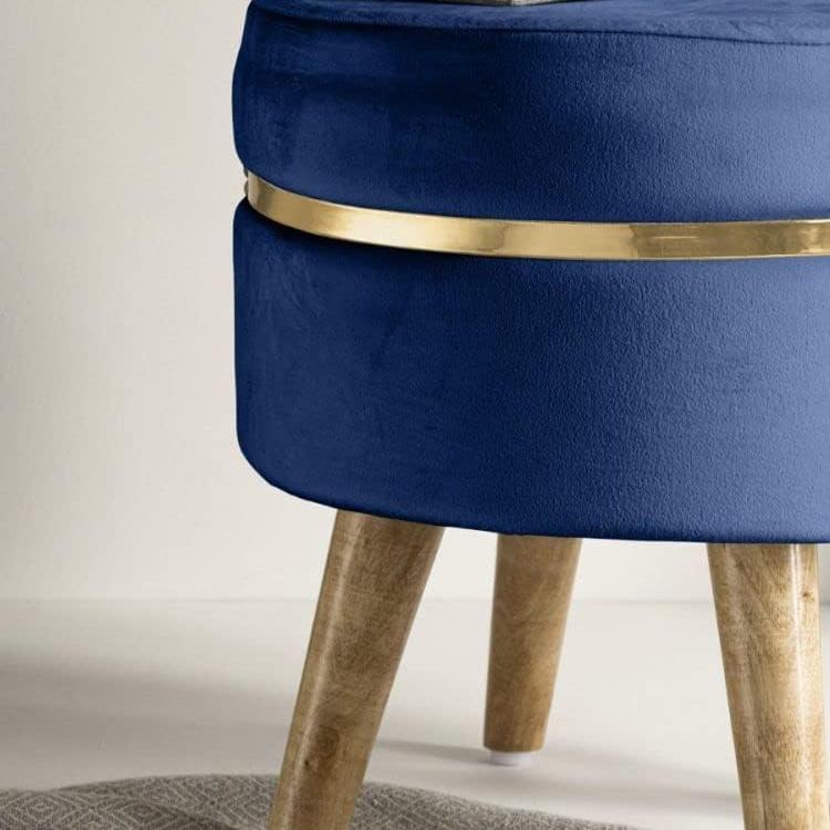 Ring Stool- Set of 2 Ottoman Pouffes Seating Stool for Living Room 16 X 16 X 17 Inches