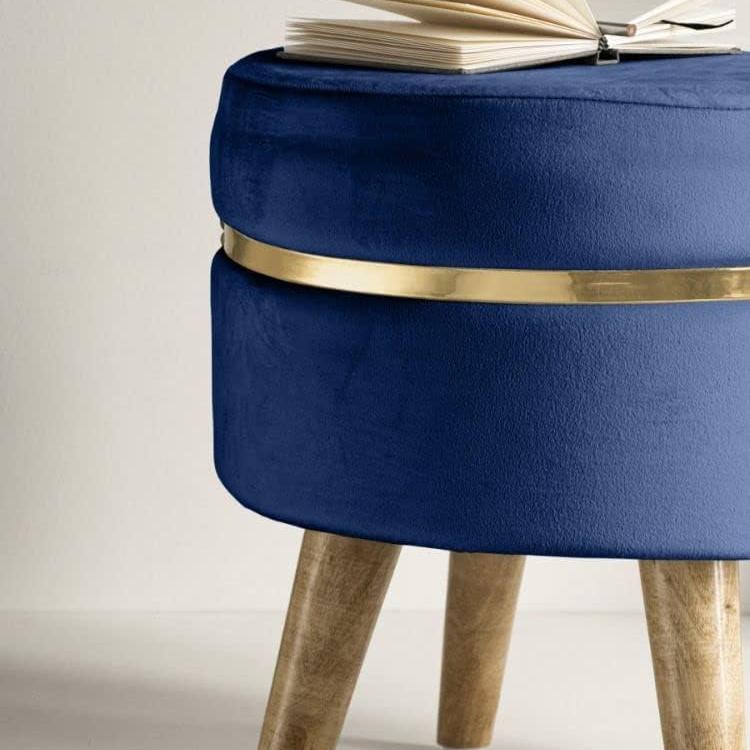 Ring Stool- Set of 2 Ottoman Pouffes Seating Stool for Living Room 16 X 16 X 17 Inches
