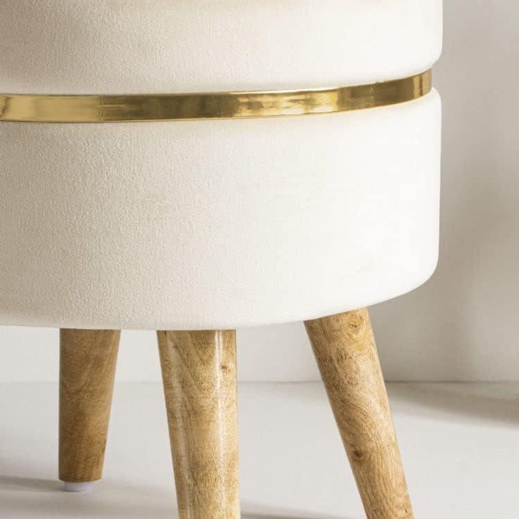 Ring Stool- Set of 2 Ottoman Pouffes Seating Stool for Living Room 16 X 16 X 17 Inches