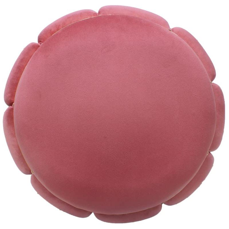 Set of 2 Cushioned Pouffe Ottoman Sitting Stool for Living Room, Office Home Decor(18x18x17 Inch)