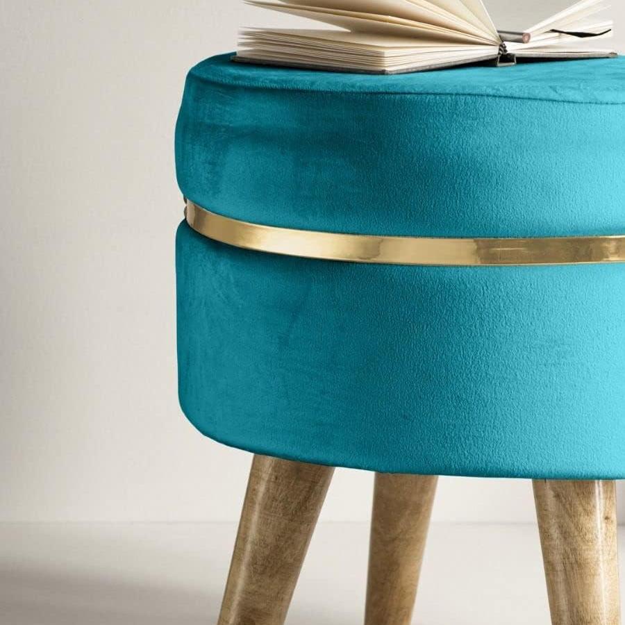 Ring Stool- Set of 2 Ottoman Pouffes Seating Stool for Living Room 16 X 16 X 17 Inches