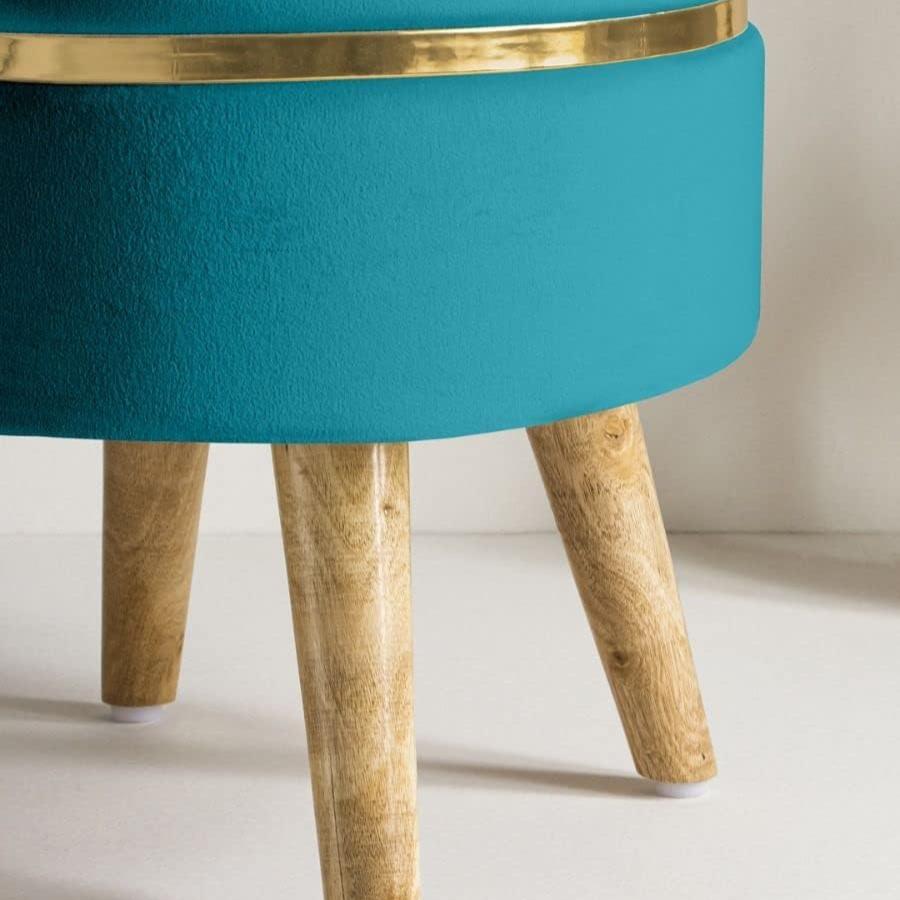 Ring Stool- Set of 2 Ottoman Pouffes Seating Stool for Living Room 16 X 16 X 17 Inches