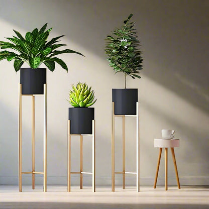 Iron Metal Planters- Set of 3