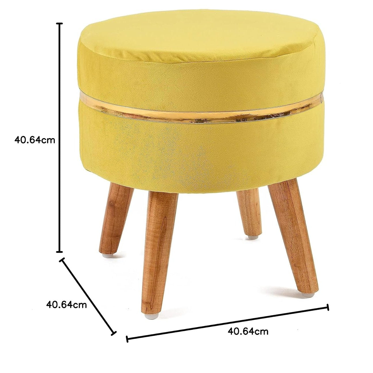 Ring Stool- Set of 2 Ottoman Pouffes Seating Stool for Living Room 16 X 16 X 17 Inches