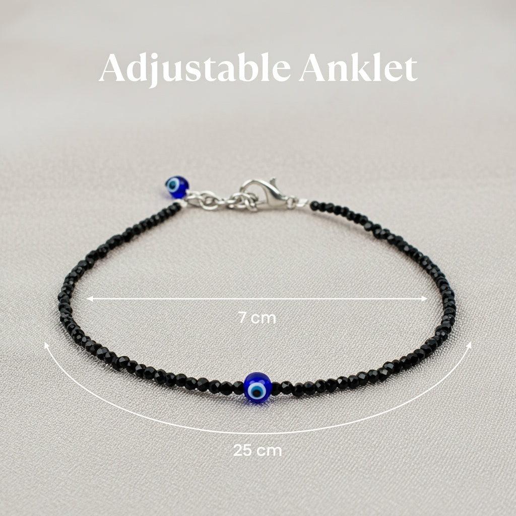 Pyrite Prosperity Anklet + Nazar Protector Anklet