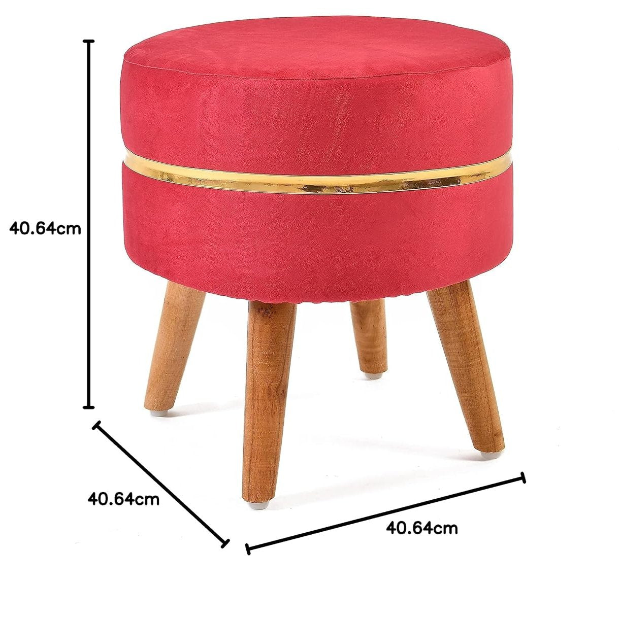 Ring Stool- Set of 2 Ottoman Pouffes Seating Stool for Living Room 16 X 16 X 17 Inches