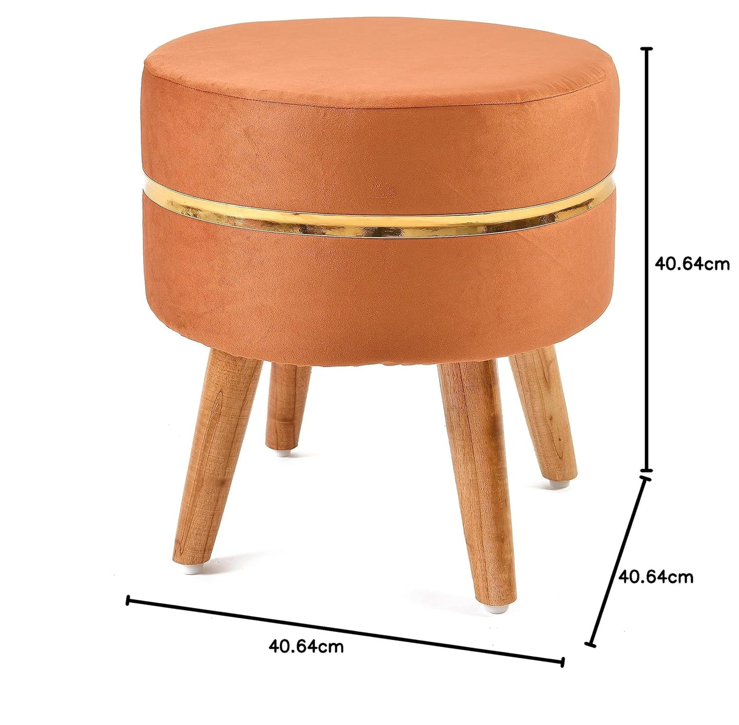 Ring Stool- Set of 2 Ottoman Pouffes Seating Stool for Living Room 16 X 16 X 17 Inches