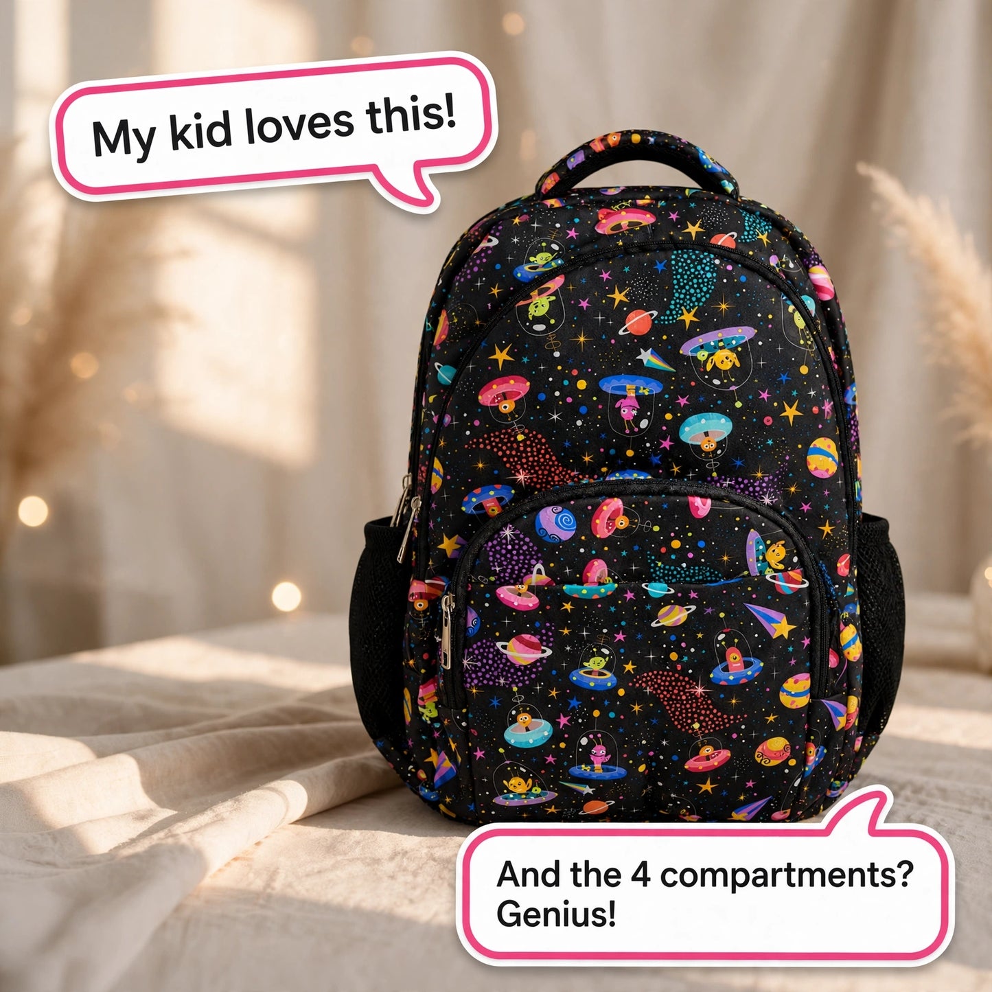 Galaxy Adventure School Backpack – Lightweight Water-Resistant Backpack