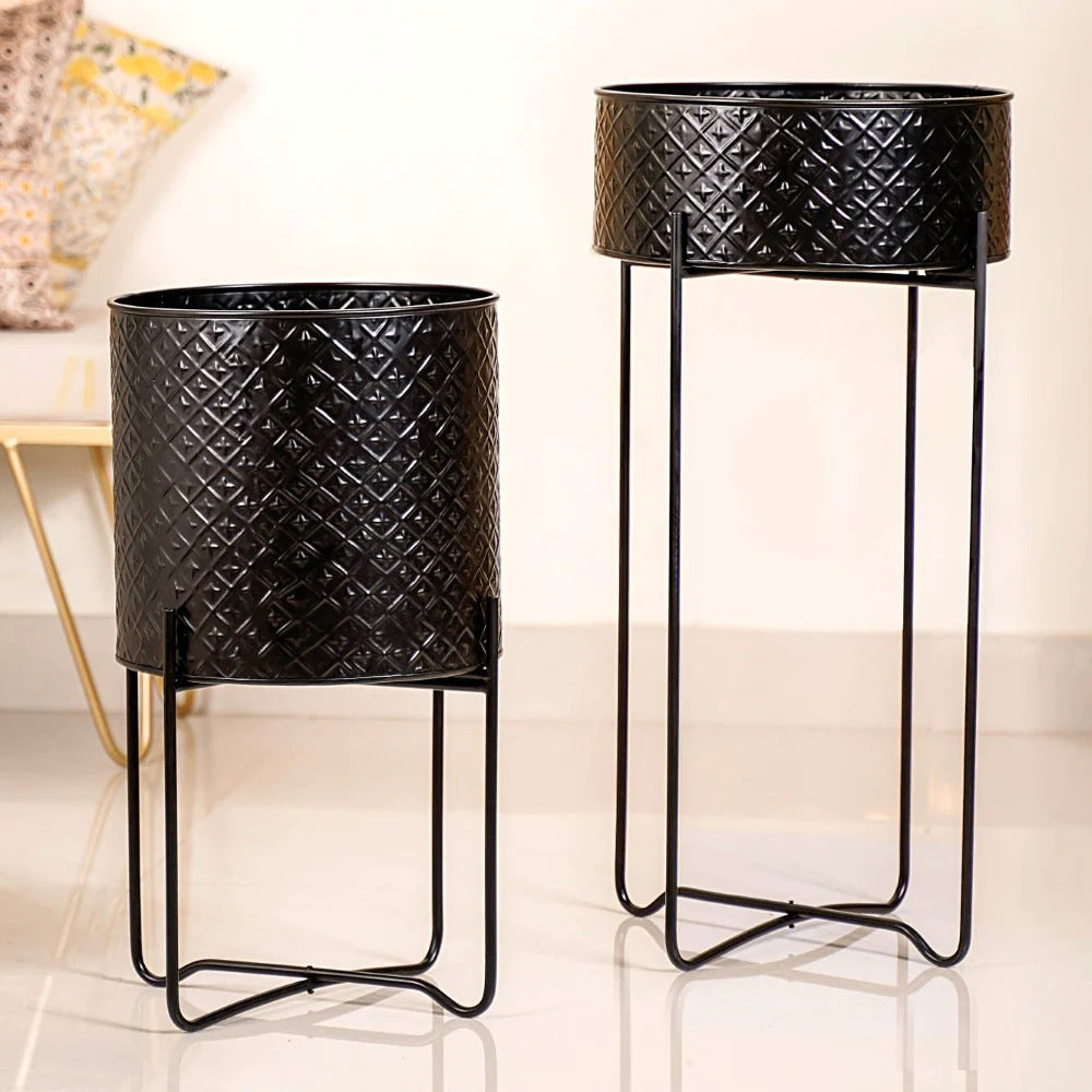 Floor Planter with Stand ( set of 2)