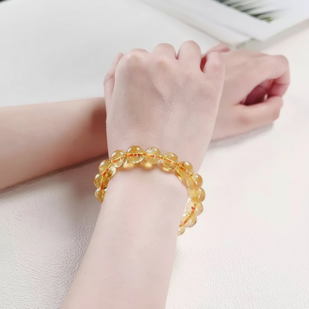 Premium Citrine Bracelet – Solar Plexus Chakra Crystal