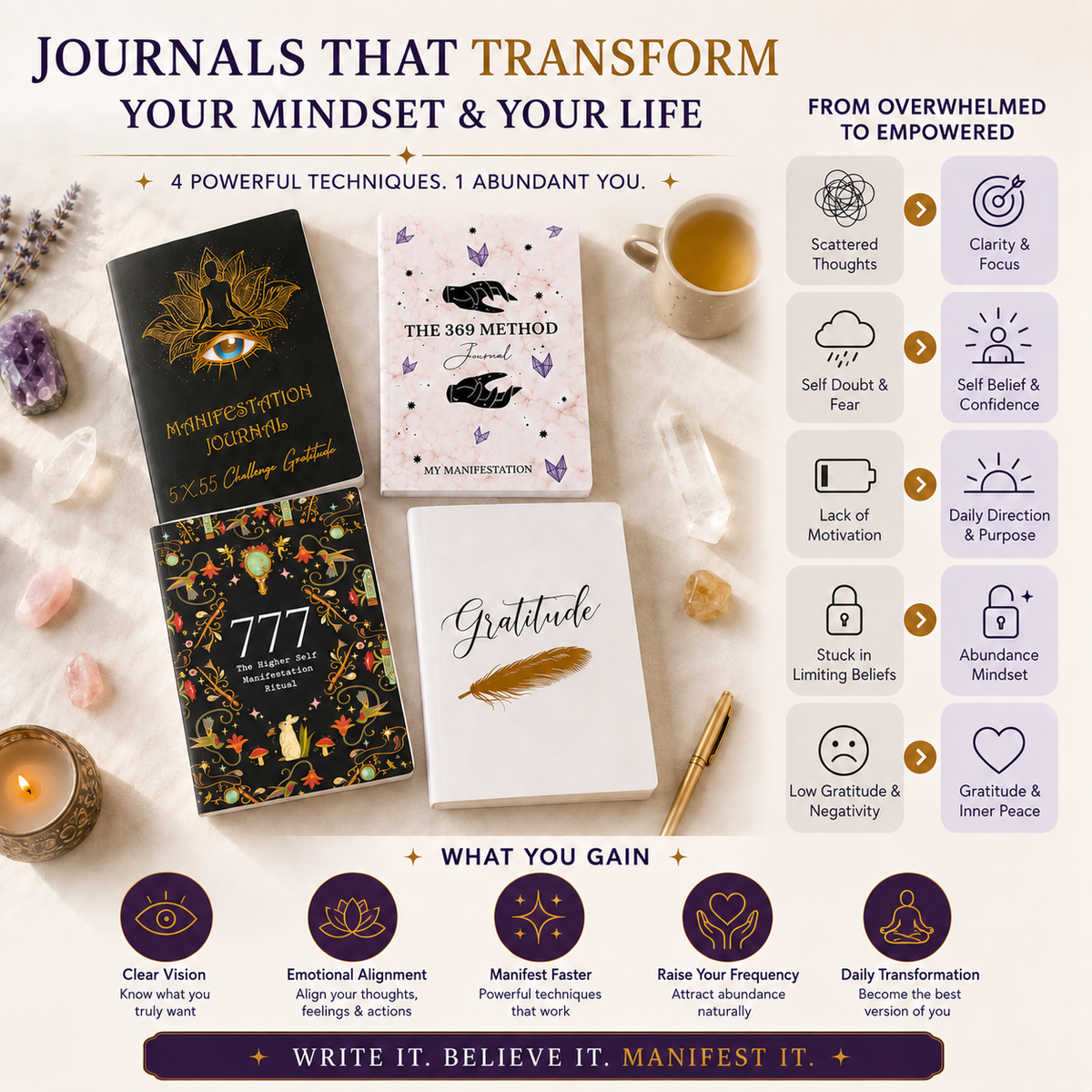 Manifestation Techniques Journal Bundle