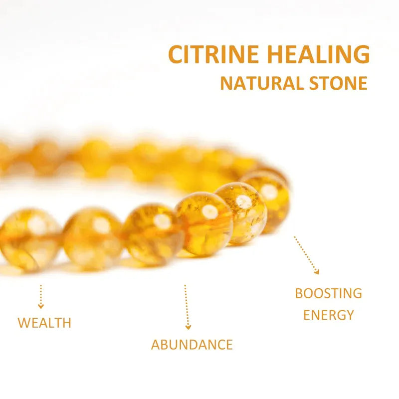 Premium Citrine Bracelet – Solar Plexus Chakra Crystal